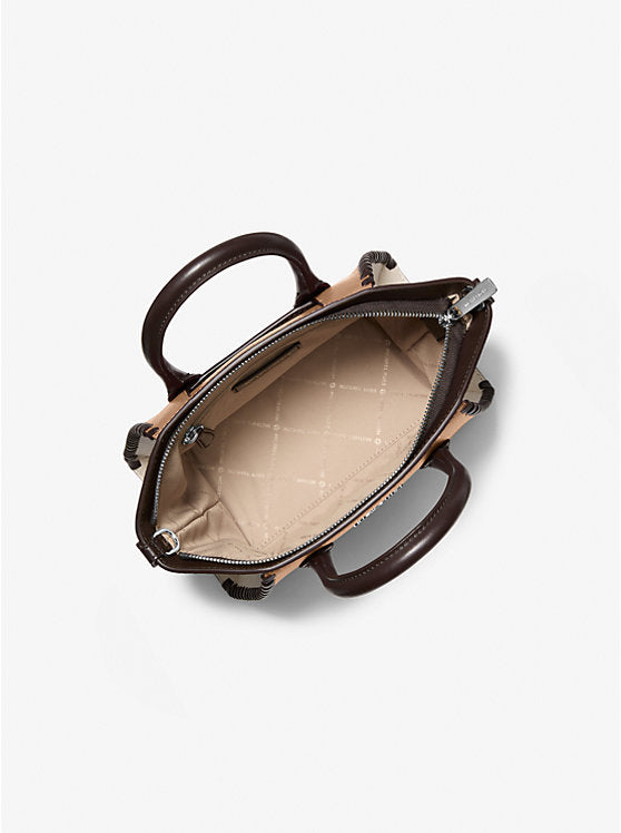 Michael Kors Avril Small Leather Satchel DRIFTWOOD MULTI