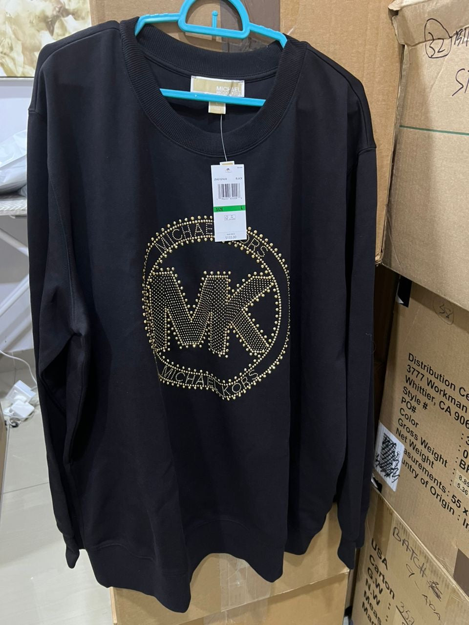 Michael Kors SWEATSHIRTS WOMEN SIZE L (JS451GFA28) BLACK