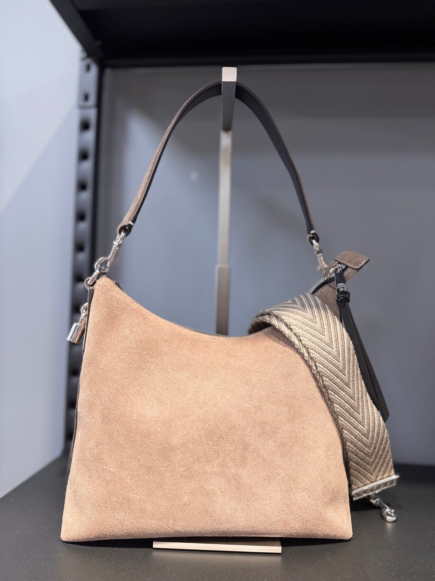 Marc Jacobs Drifter Hobo Suede Brown