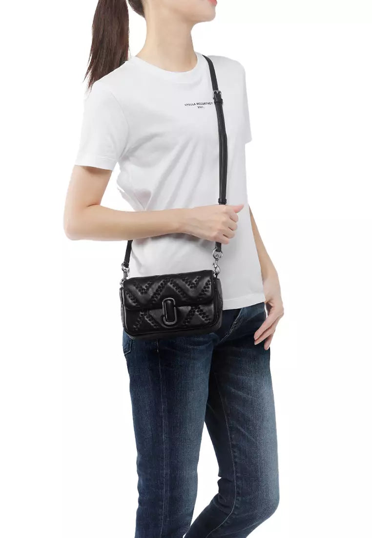 MARC JACOBS J Marc quilted leather small crossbody bag Black