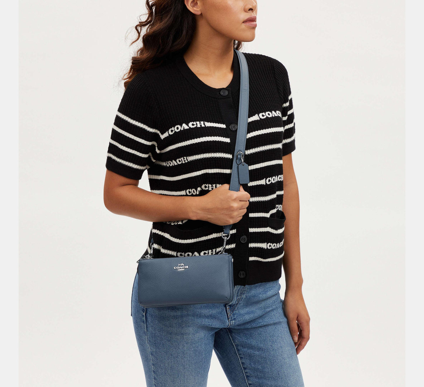 Coach DOUBLE ZIP CROSSBODY BAG