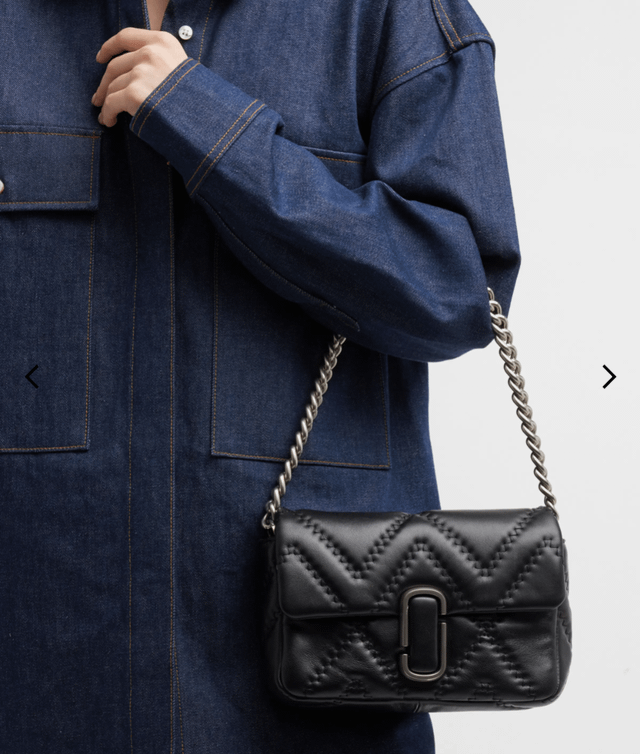MARC JACOBS J Marc quilted leather small crossbody bag Black