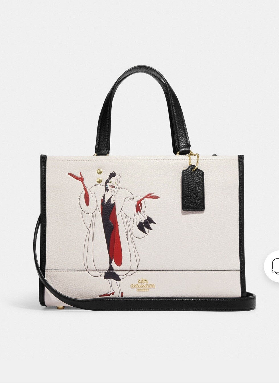 Coach X Disney Women Handbag Dempsey Carryall With Cruella Motif