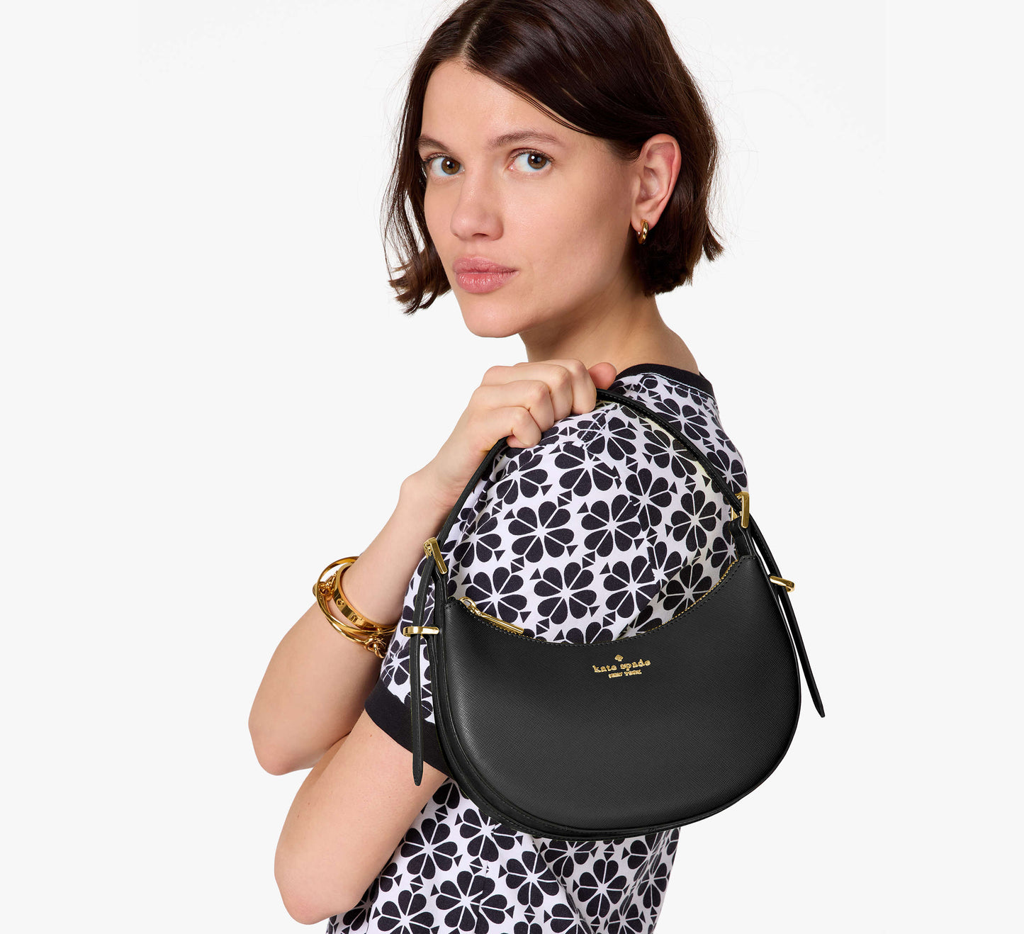 Kate Spade Nova Crescent Shoulder Bag Black
