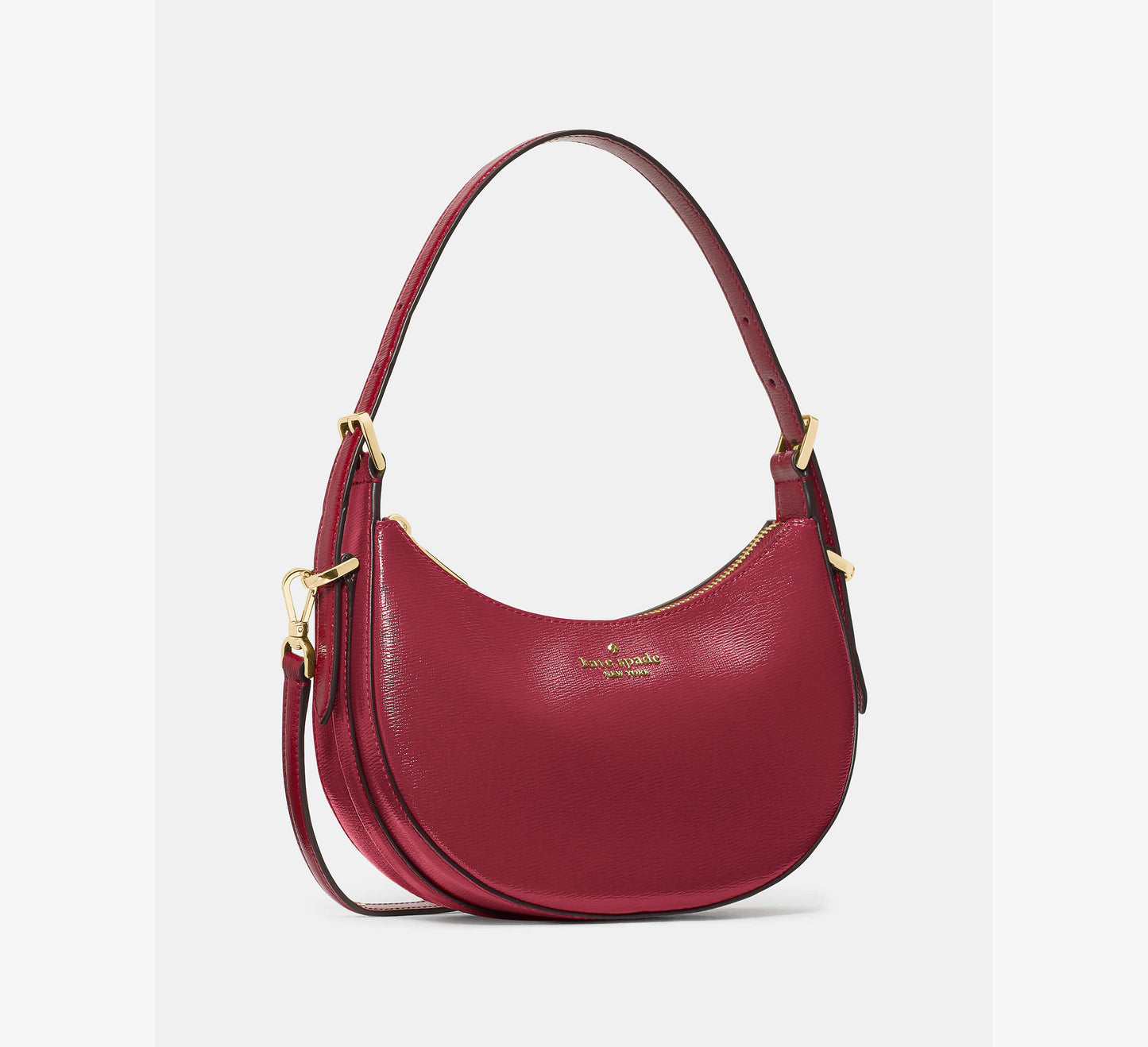 Kate Spade Nova Crescent Shoulder Bag Red Jam