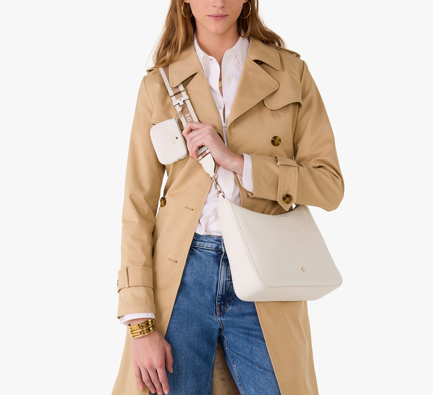 Kate Spade Emma Large Crossbody Bag Parchment