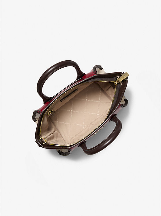 Michael Kors Avril Small Leather Satchel CHERRY MULTI