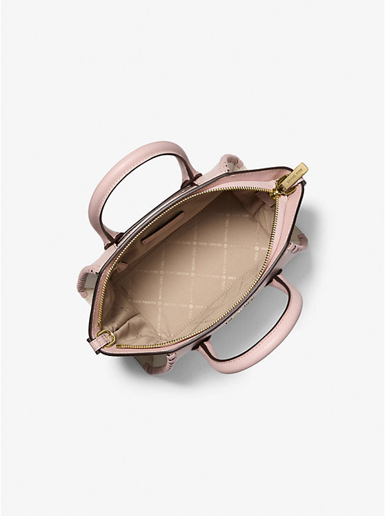 Michael Kors Avril Small Leather Satchel POWDER BLUSH MULTI