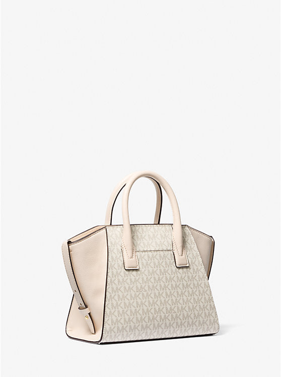 Michael Kors Avril Small Satchel Vanilla SIGNATURE