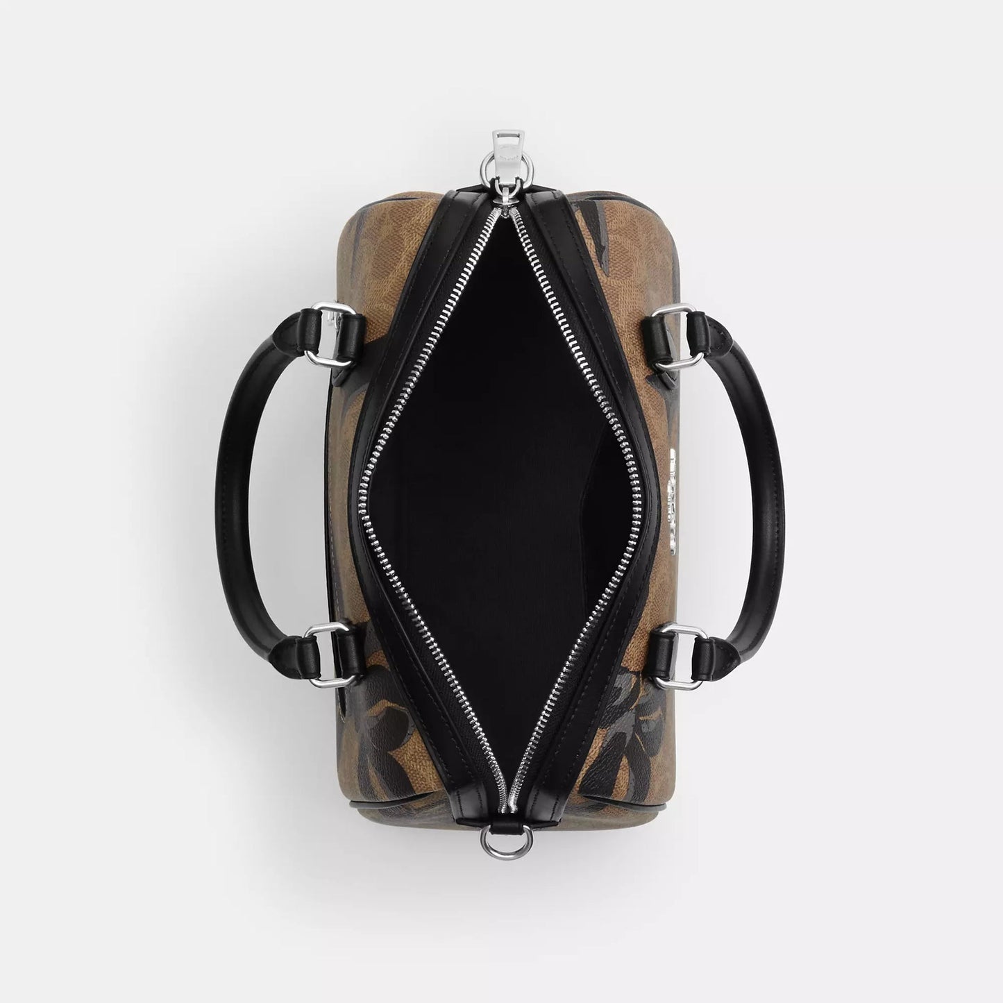 Coach Rowan Satchel Bag In Signature Canvas With Bow Print