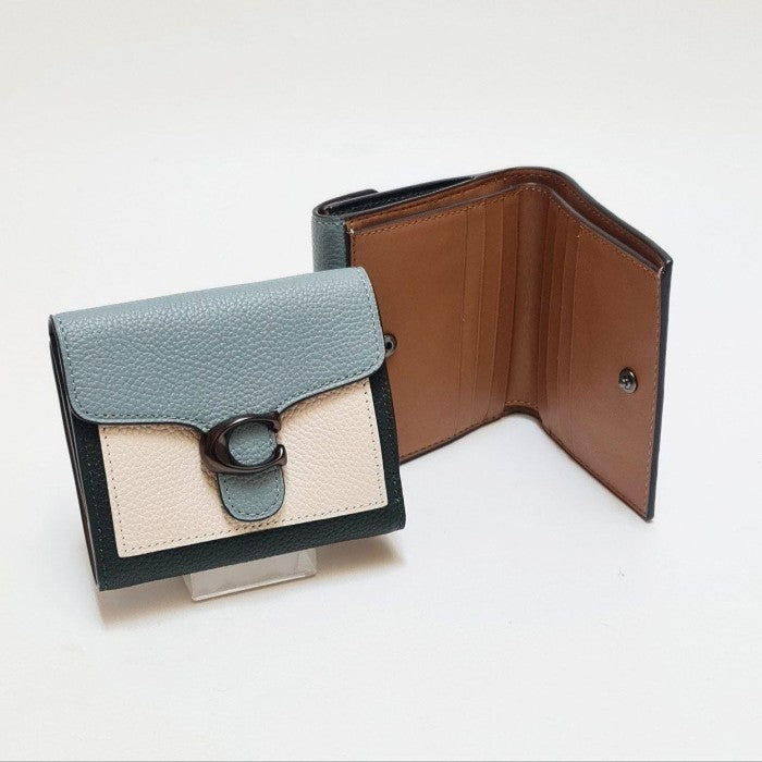 COACH TABBY SMALL WALLET IN COLORBLOCK (BOUTIQUE) SAGE MULTI (76302)
