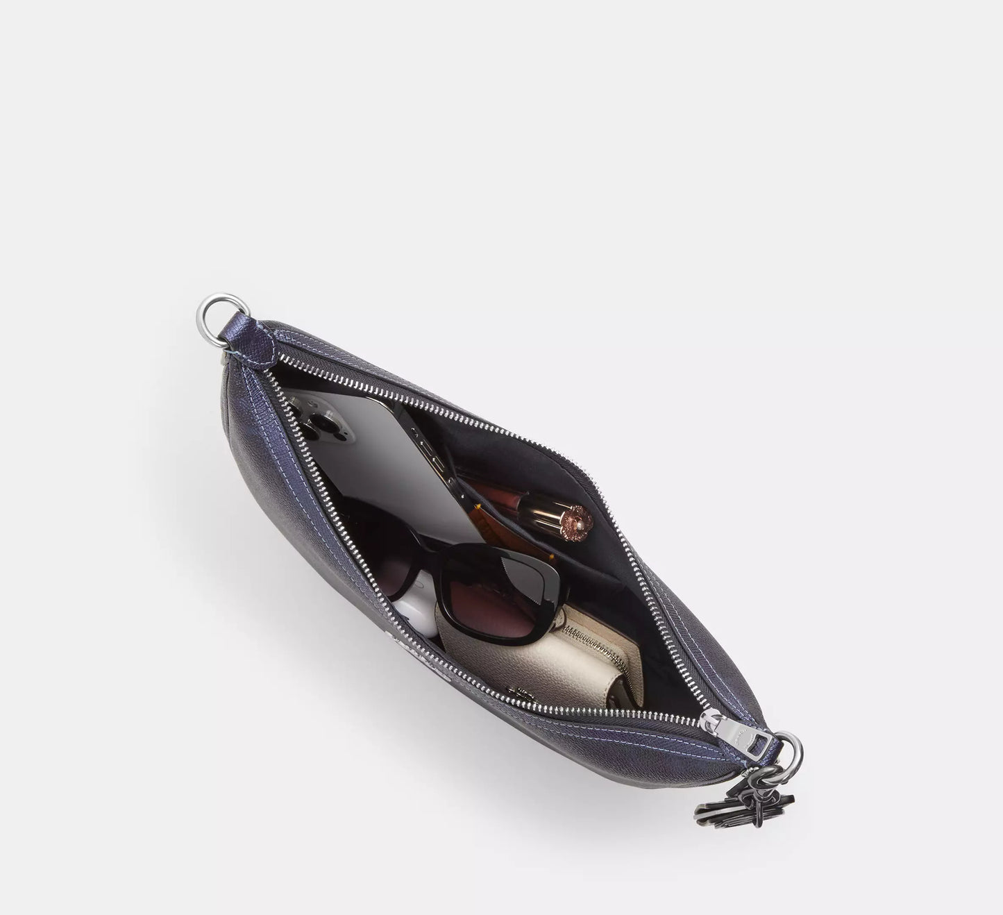 Coach Aria Shoulder Bag In Signature Canvas Blue/Navy