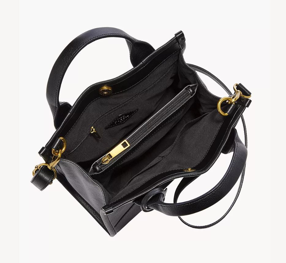 Fossil Kyler Satchel Black Stock Msia