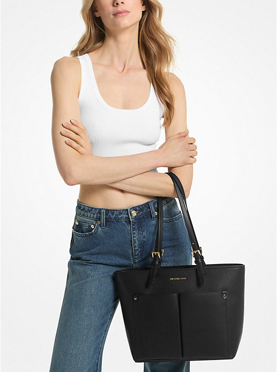 Michael Kors JETSET TRAVEL MEDIUM DOUBLE POCKET TOTE (35F3GTVT8B) BLACK