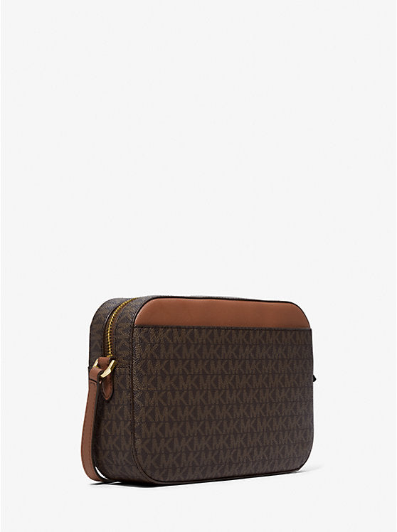 Michael Kors JETSET ITEM LARGE LOGO CHAIN EW CROSSBODY BAG (35S1GTTC9B) BROWN SIGNATURE