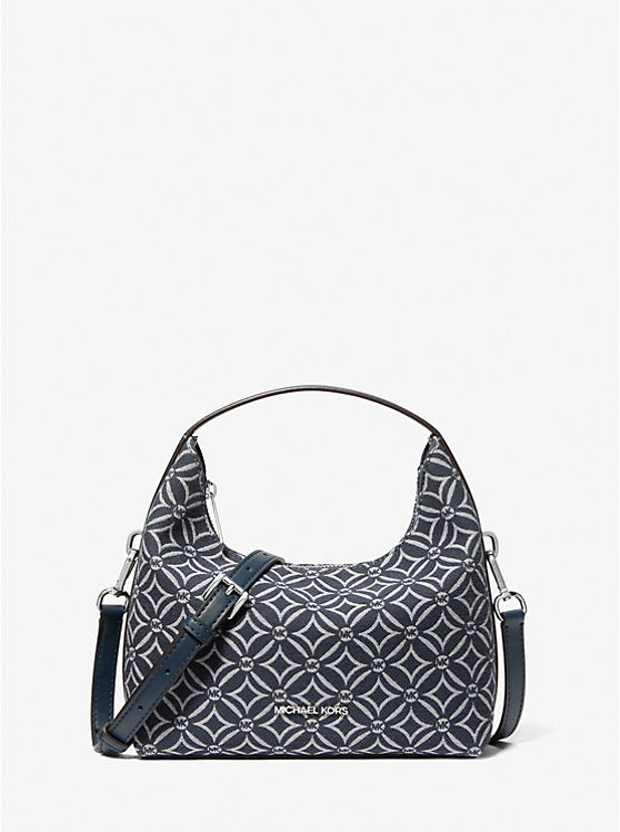 Michael Kors EMBER SMALL LOGO JACQUARD MESSENGER BAG (35F4S7YM1J) DENIM