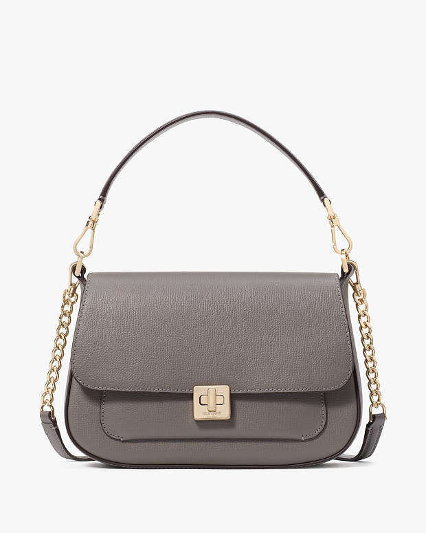 Kate Spade Phoebe Small Flap Crossbody Grey