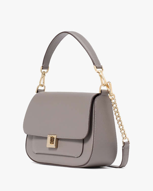 Kate Spade Phoebe Small Flap Crossbody Grey