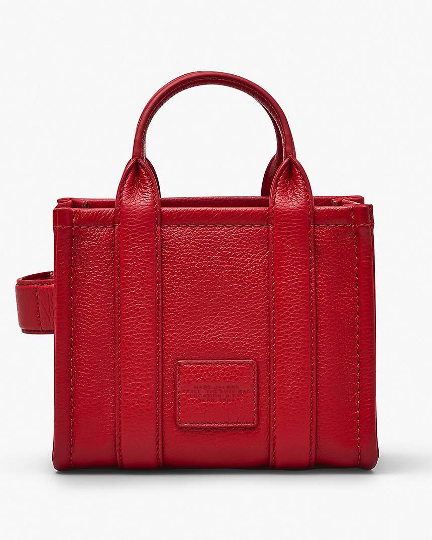 Marc Jacobs THE LEATHER CROSSBODY TOTE BAG TRUE RED
