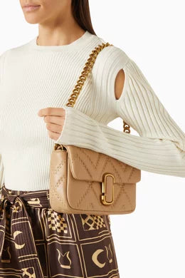 Marc Jacobs Quilted Leather J Marc Shoulder Bag Camel