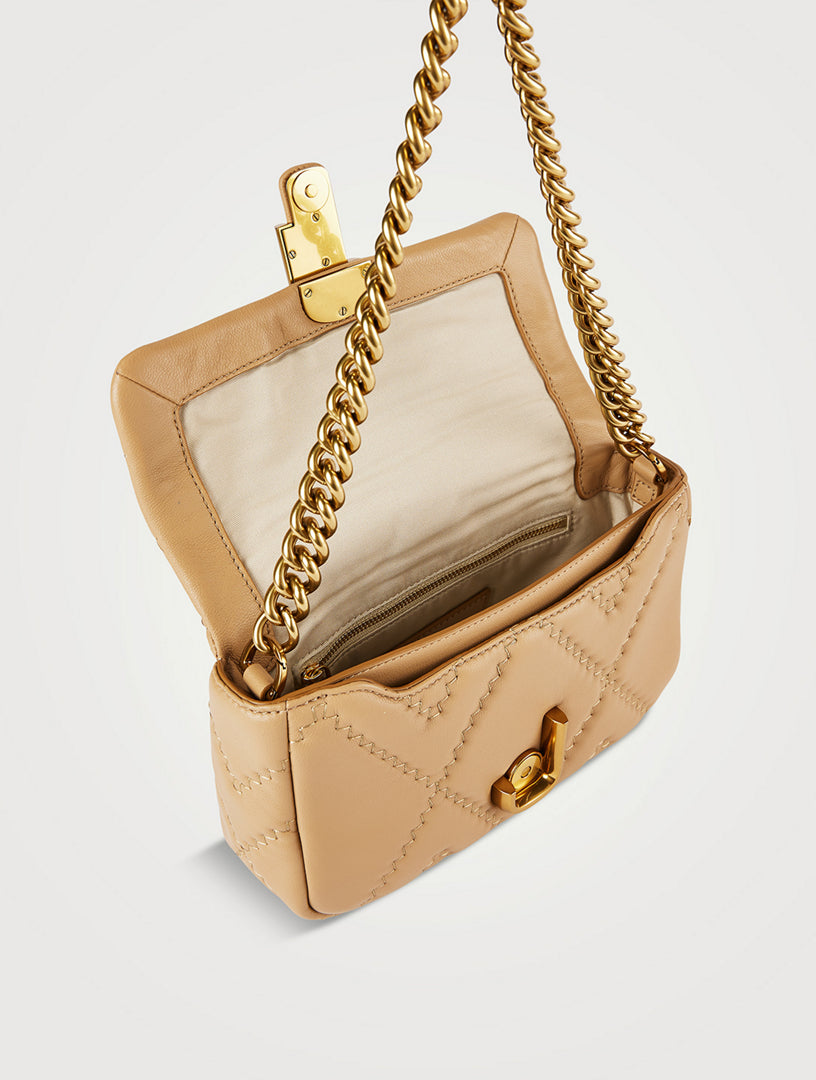 Marc Jacobs Quilted Leather J Marc Shoulder Bag Camel