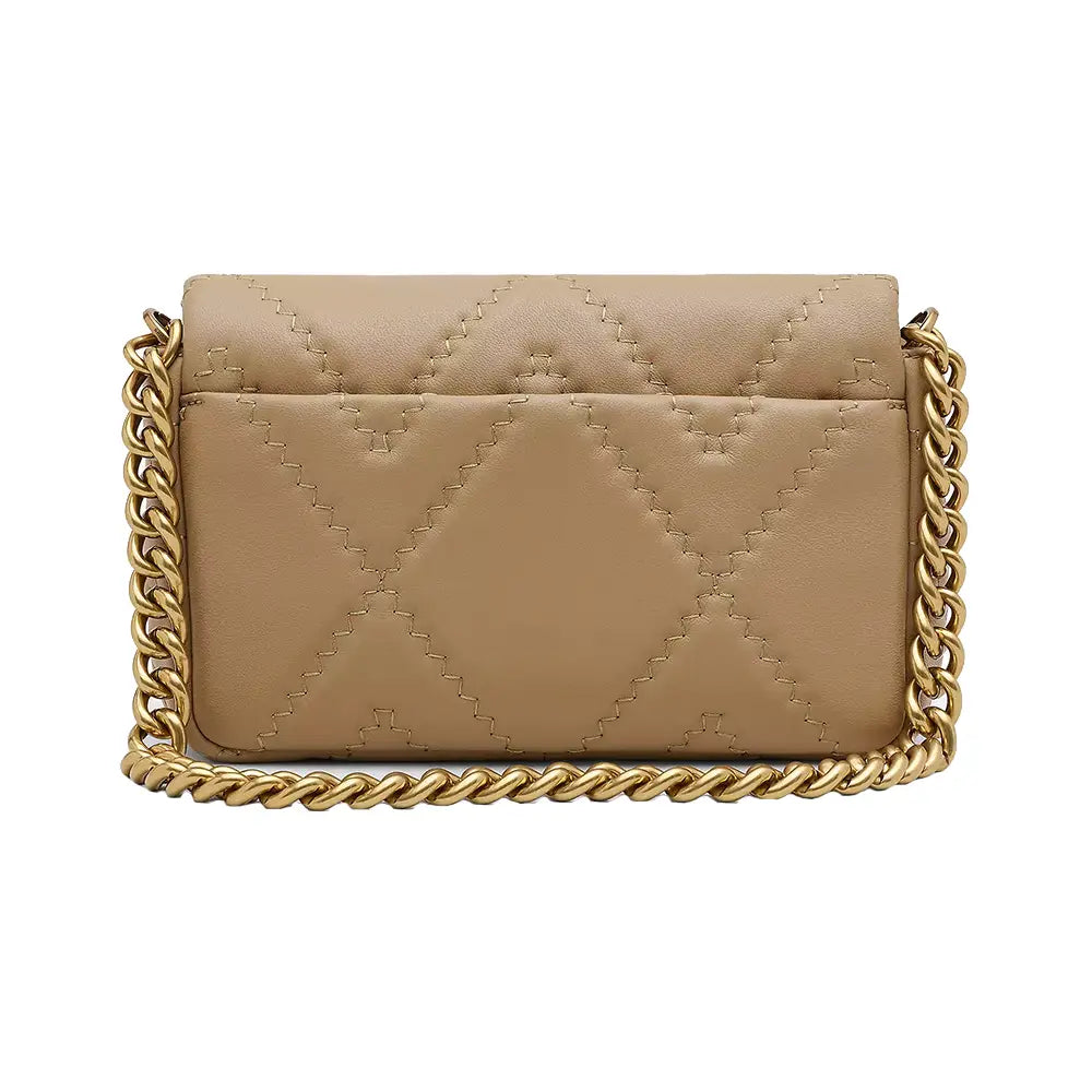Marc Jacobs Quilted Leather J Marc Shoulder Bag Camel