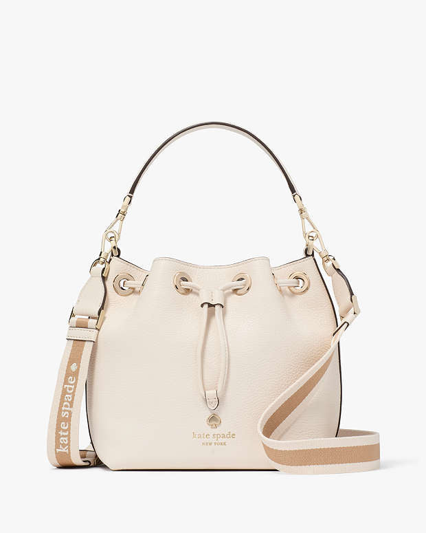 Kate Spade Emma Small Bucket Bag Parchment