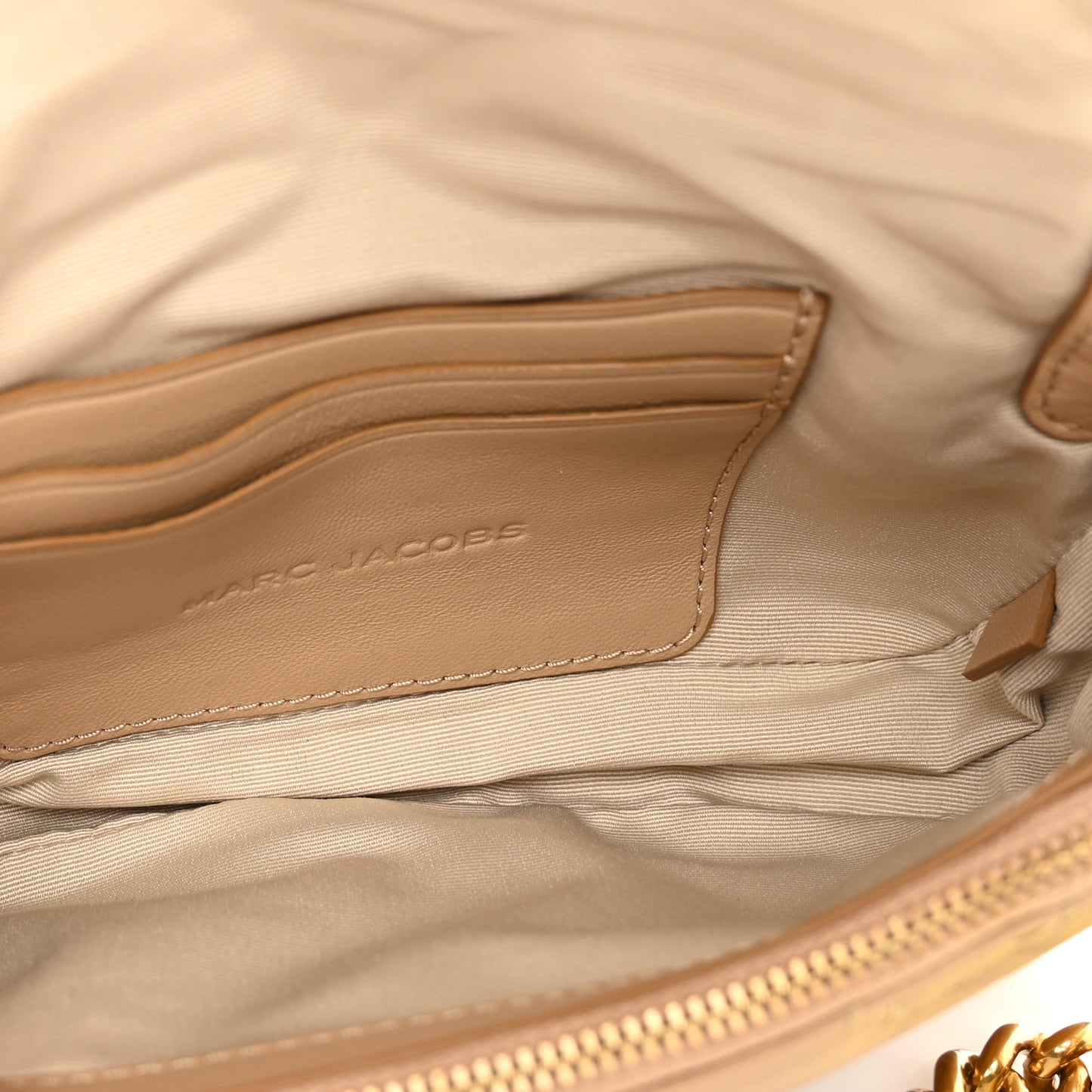 MARC JACOBS J Marc quilted leather small crossbody bag Camel