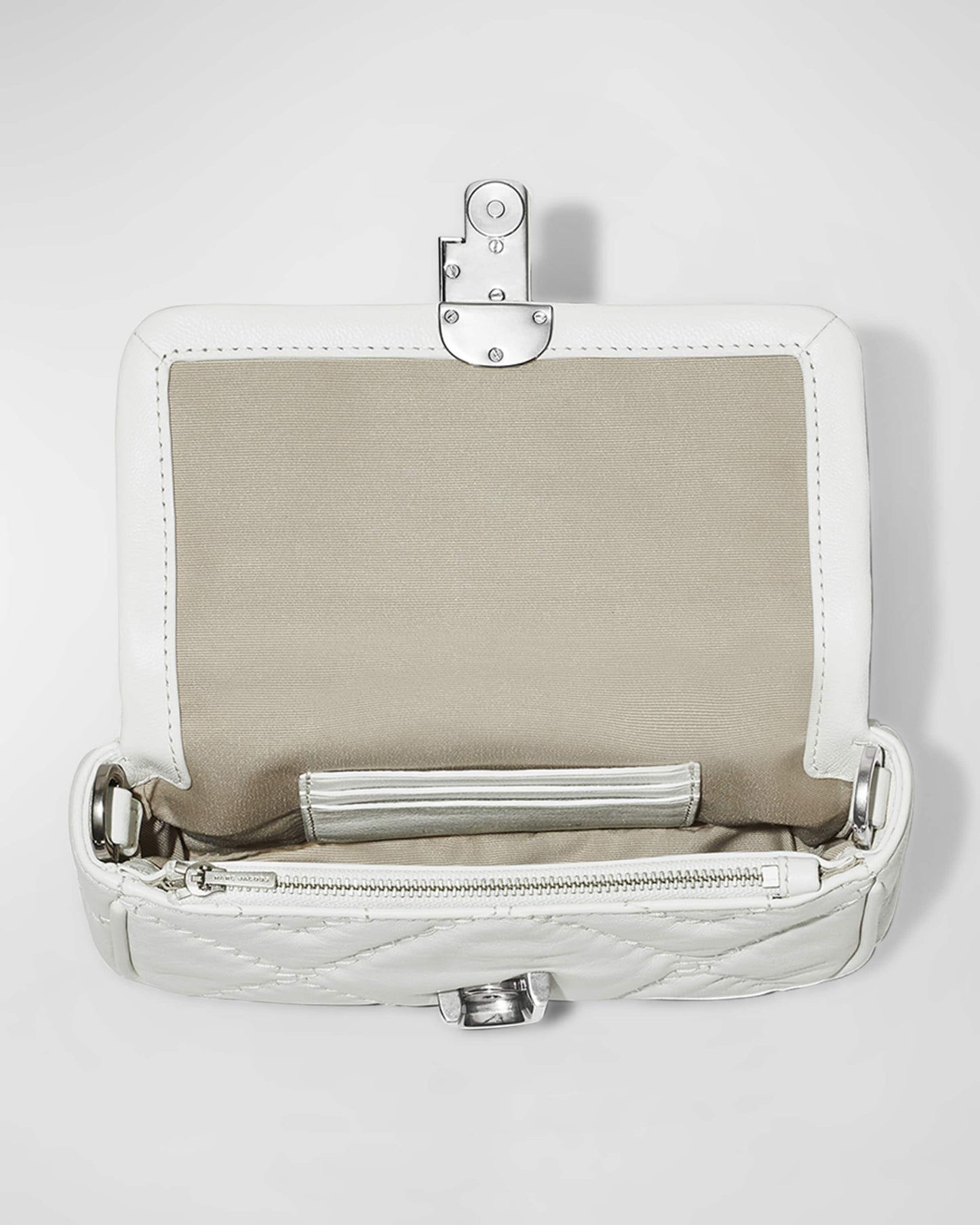 MARC JACOBS J Marc quilted leather small crossbody bag White