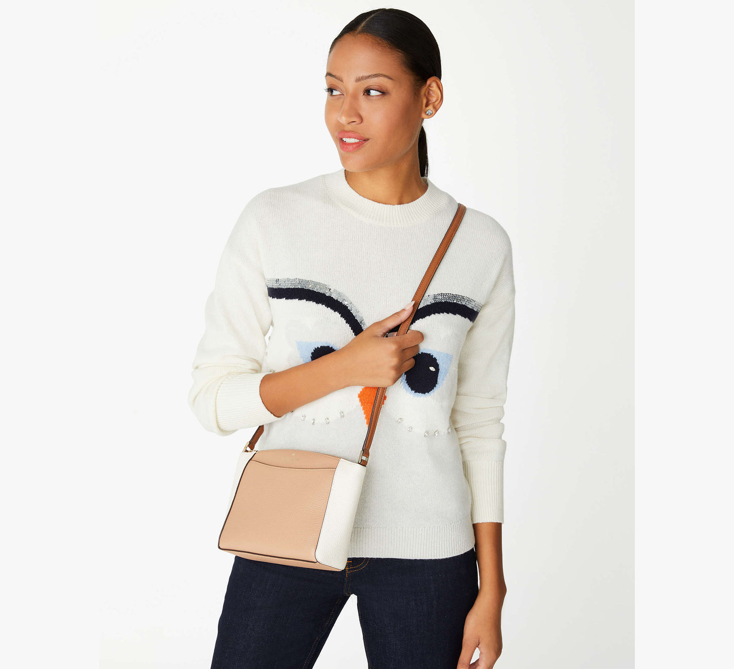 Kate Spade Monica Small Crossbody Light Fawn Multi