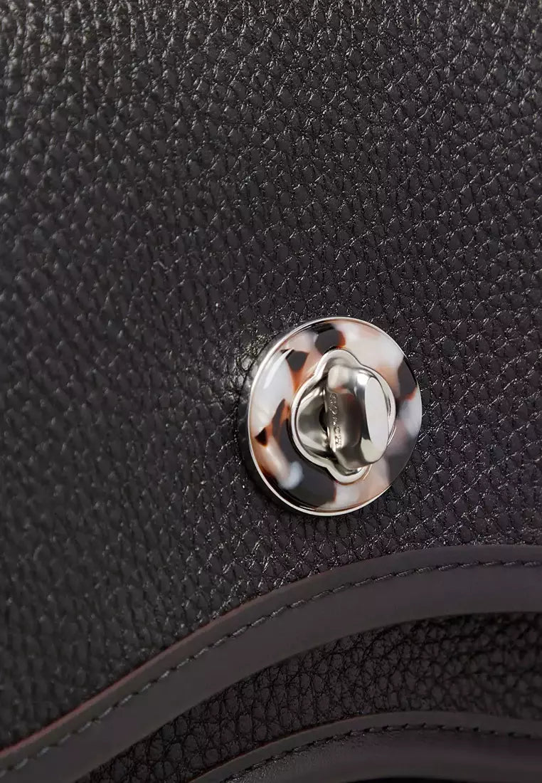 WAVY DINKY BAG IN COACHTOPIA LEATHER Black