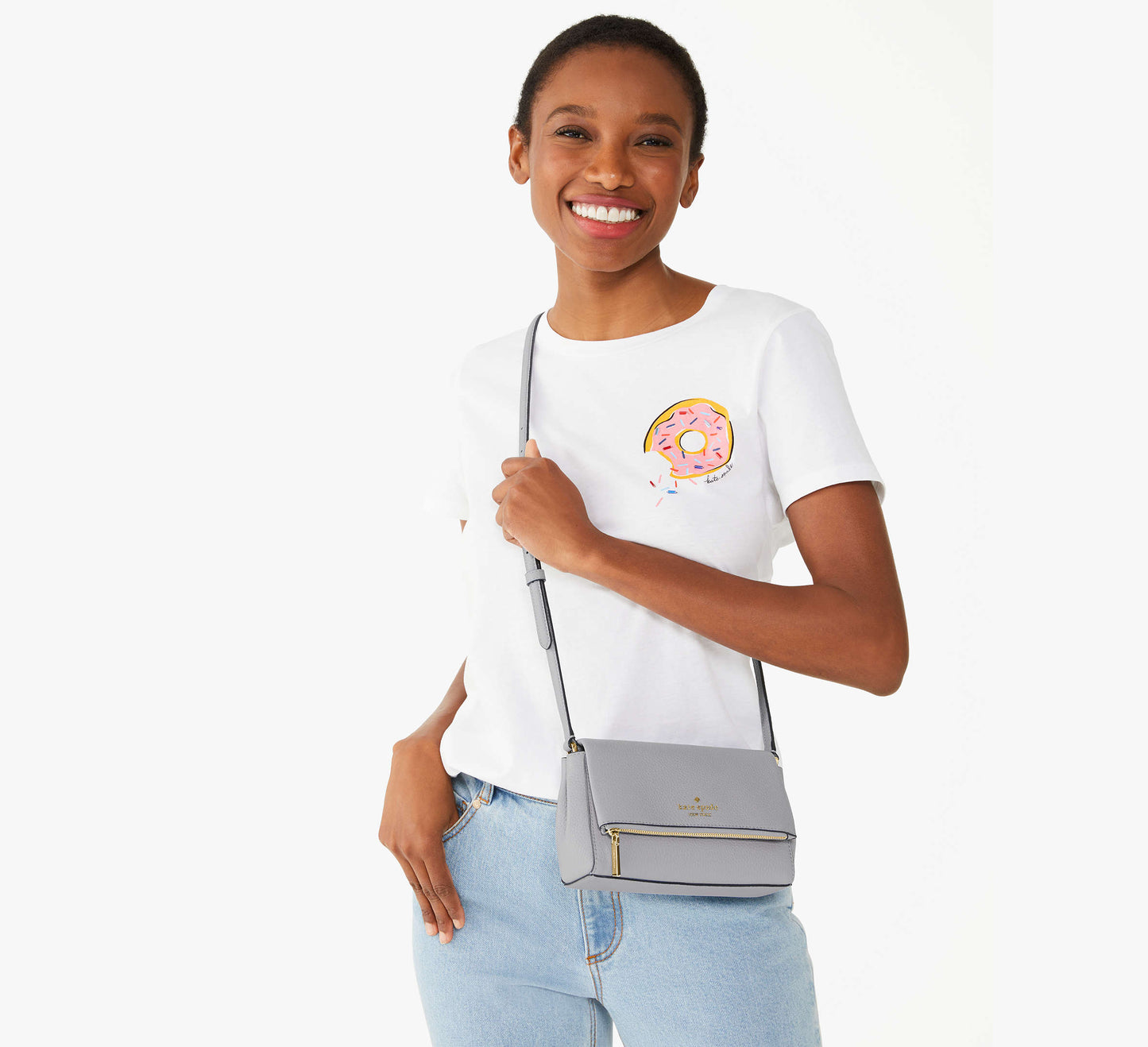 Kate Spade Leila Mini Crossbody Mountain Grey