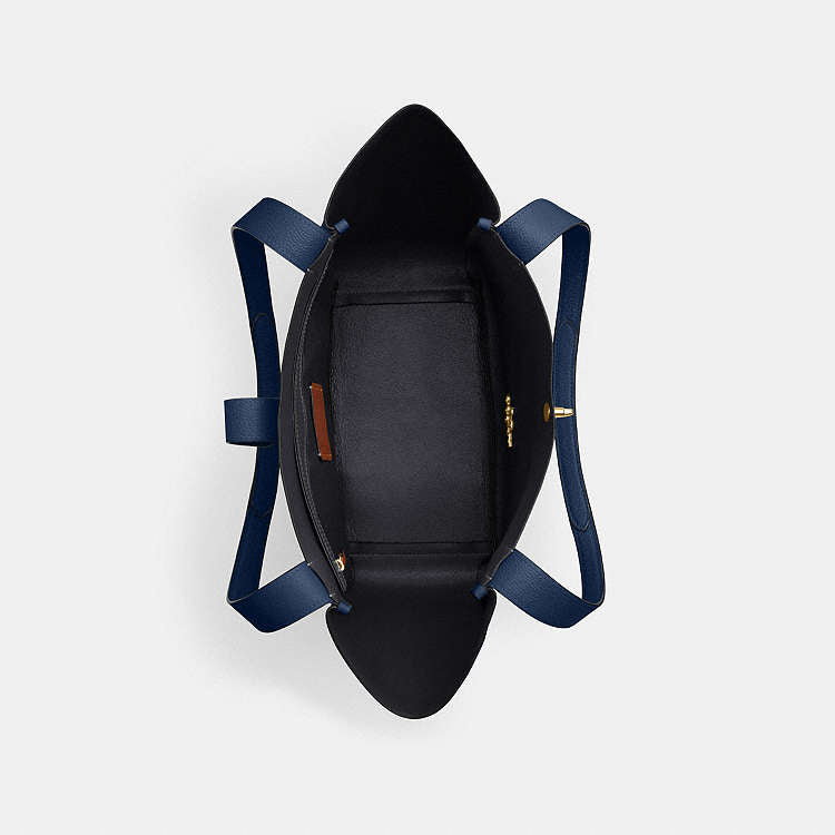 Coach Hadley Turnlock Tote Deep Blue