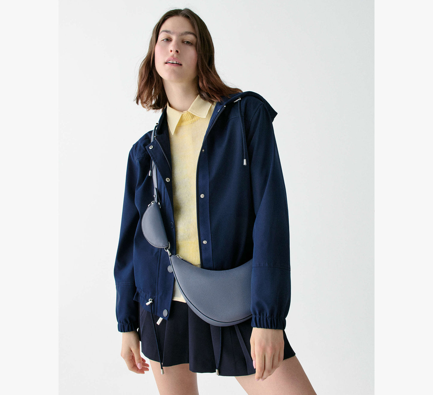 Kate Spade Duo Crossbody Bag Cinder Grey (BOUTIQUE)