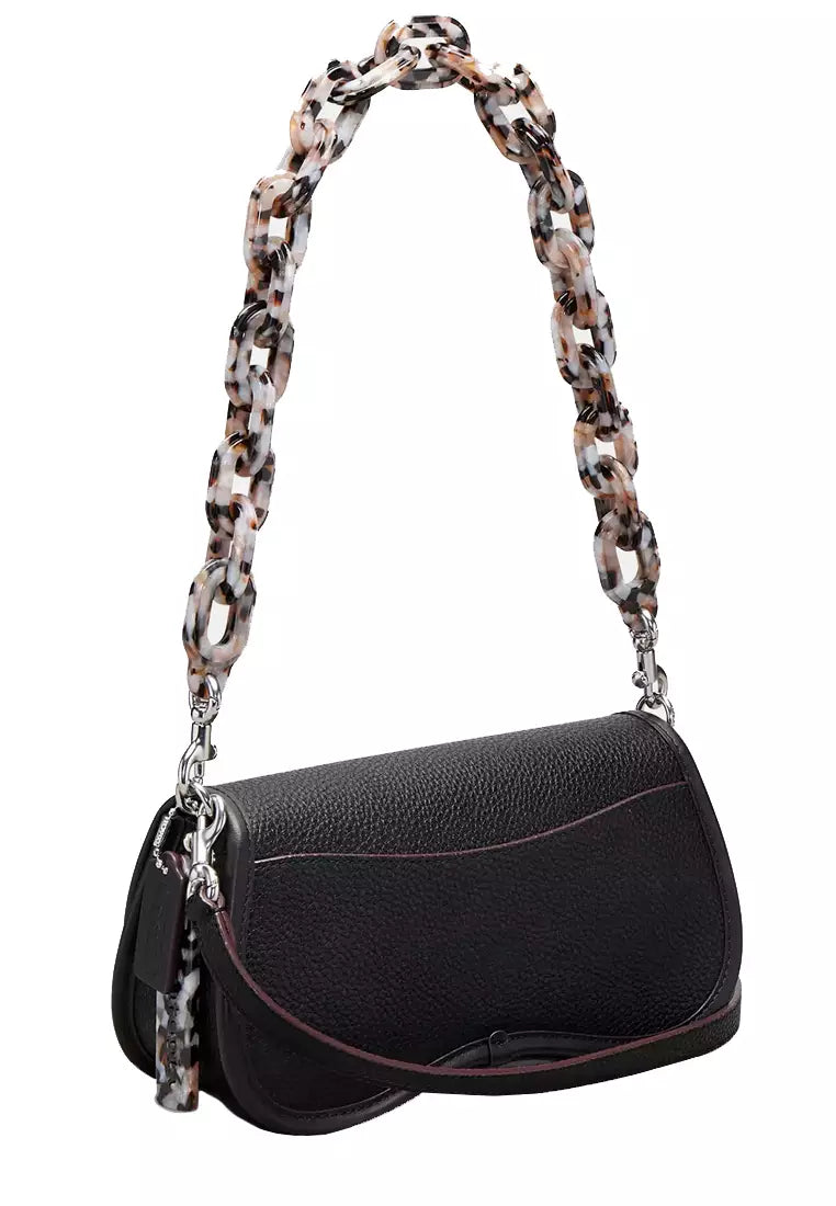 WAVY DINKY BAG IN COACHTOPIA LEATHER Black