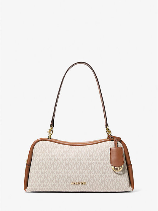 MICHAEL KORS Cecily Medium Shoulder Bag Vanilla Signature