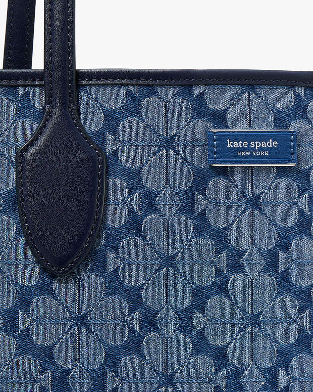 KSB- Spade Flower Jacquard Denim Bleecker Large Tote