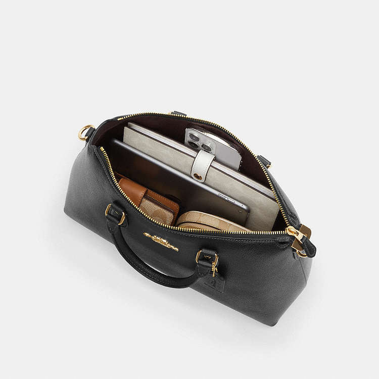 Coach Georgia Satchel Bag Dark Stone
