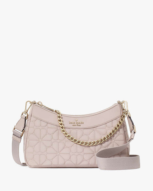 Kate Spade Spade Flower Quilted Fabric Convertible Cozy Grey