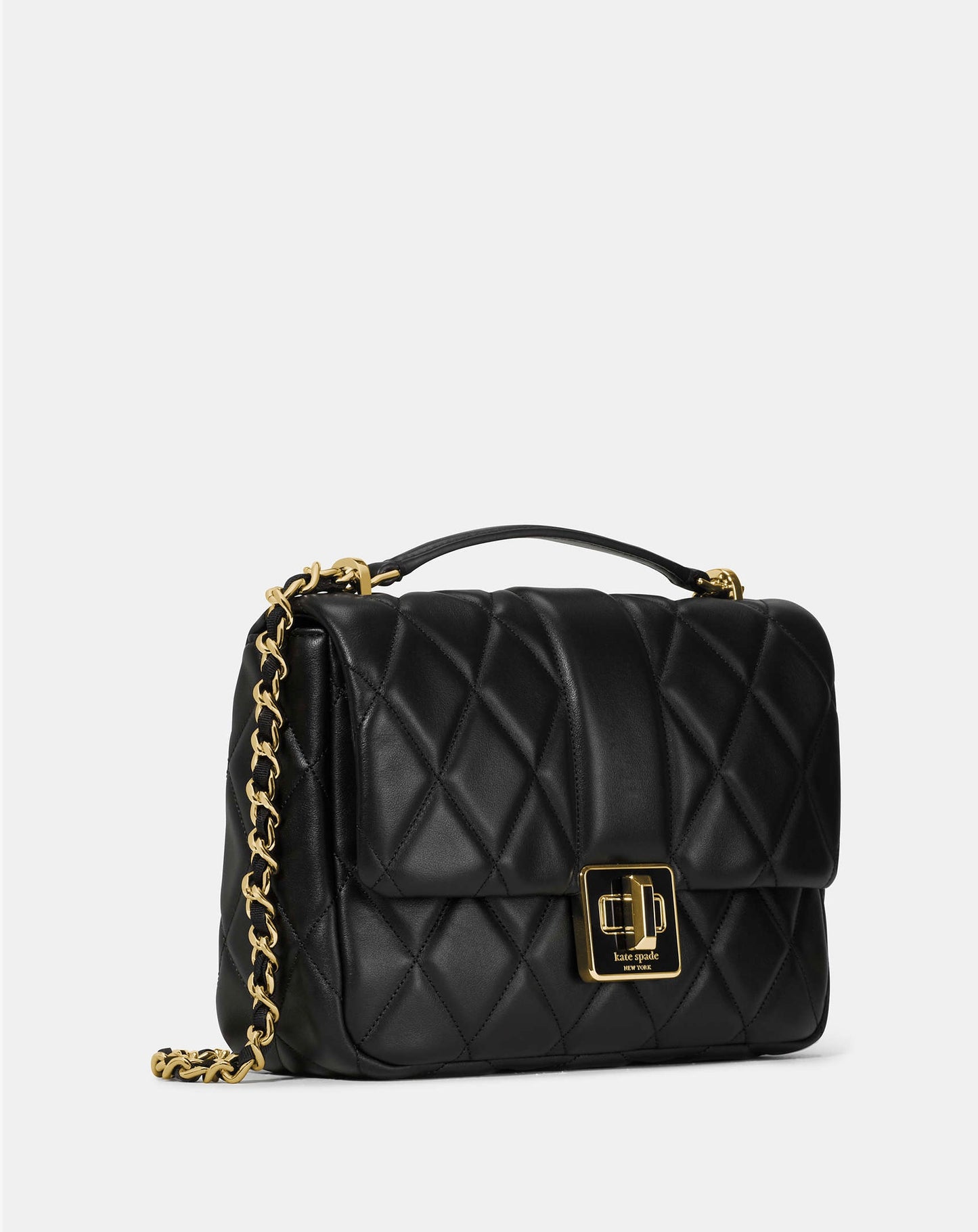 Kate Spade Carey Quilted Small Flap Crossbody Black