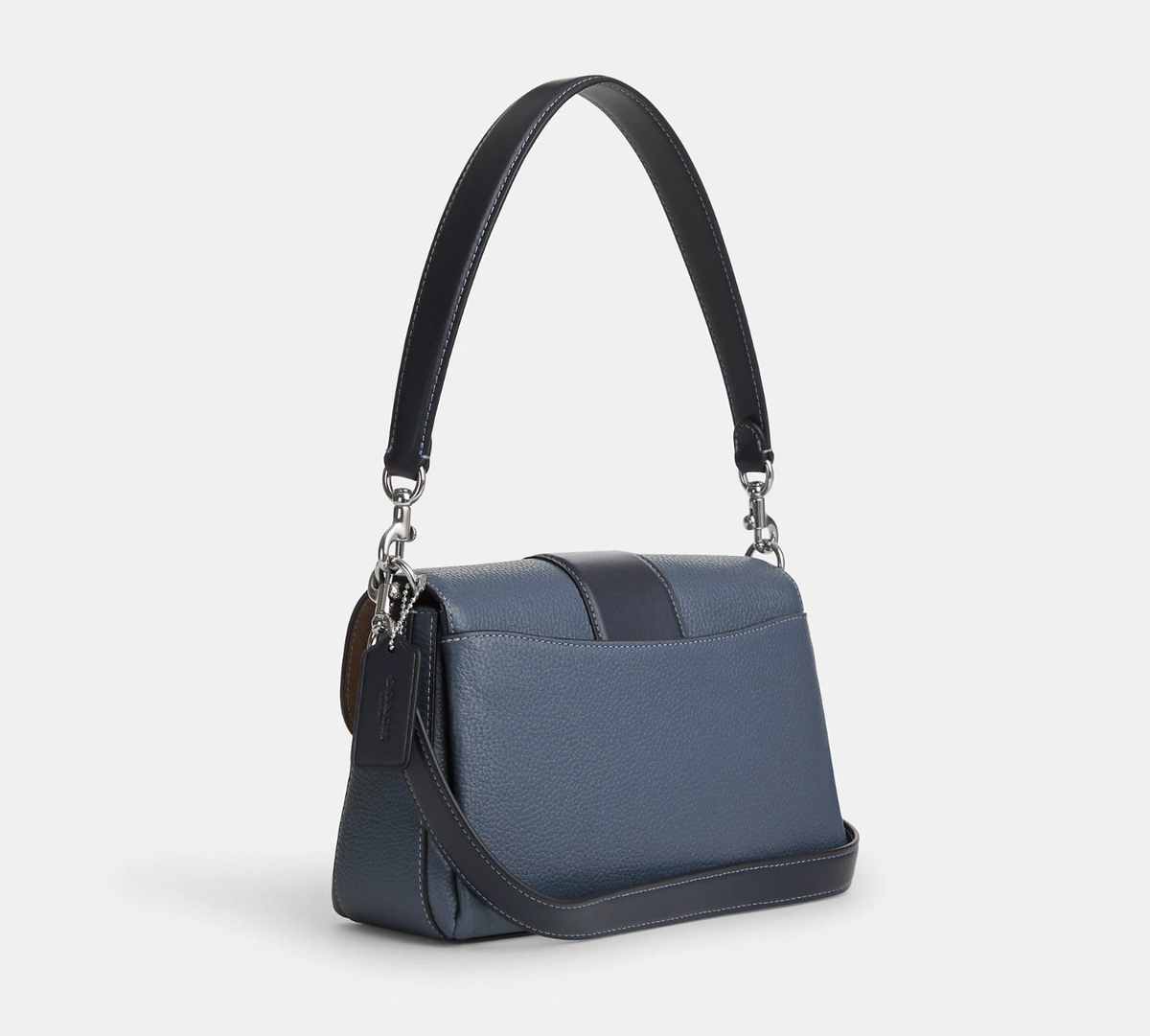 COACH GRACE Convertible Shoulder Bag Chambray Pebbled Leather