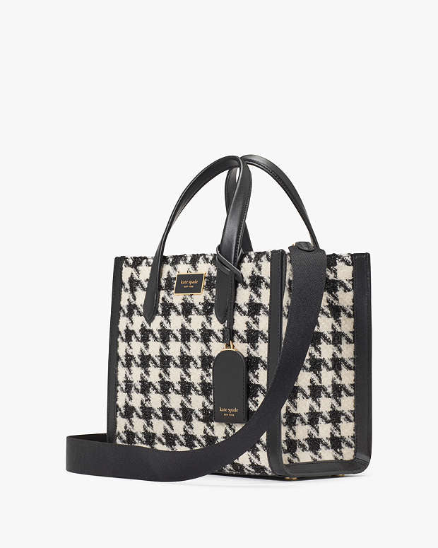 KSB- Manhattan Houndstooth Tweed Small Tote