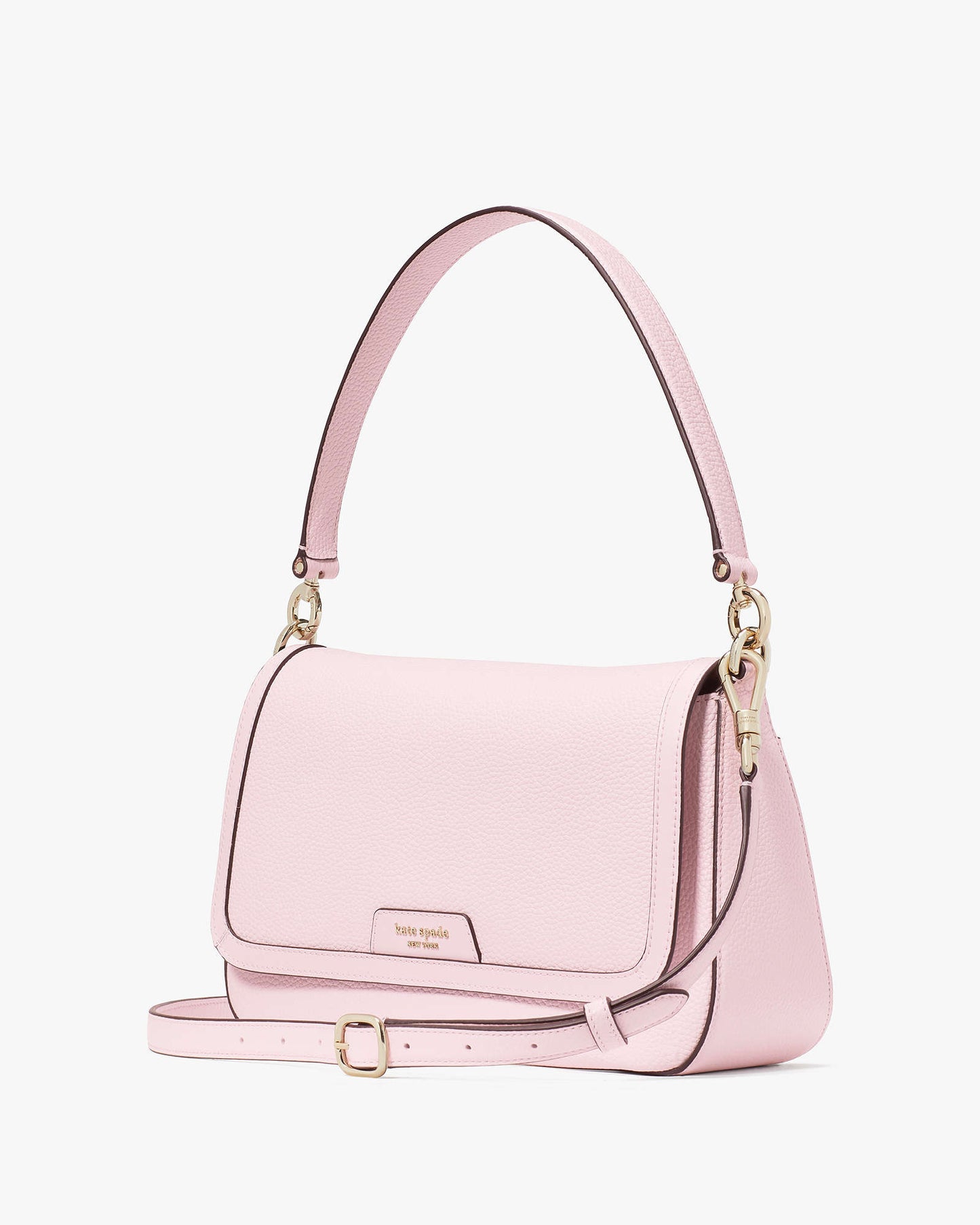 KSB- Hudson Convertible Flap Shoulder Bag- Pink, Beige