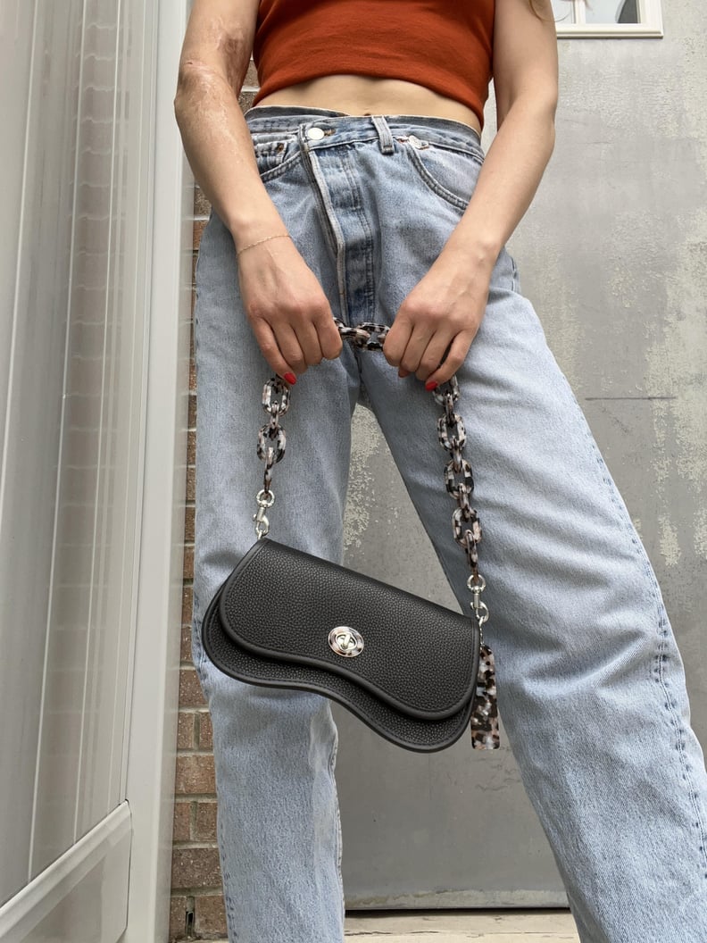 WAVY DINKY BAG IN COACHTOPIA LEATHER Black