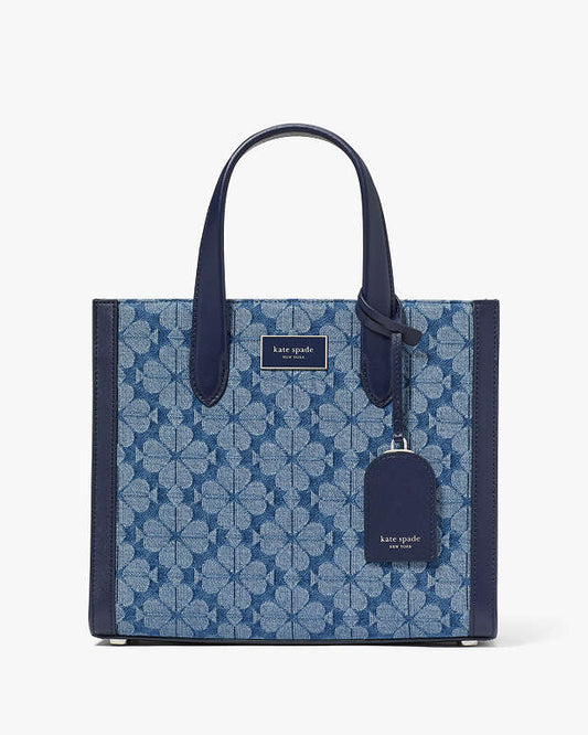 KSB- Spade Flower Jacquard Denim Manhattan Small Tote