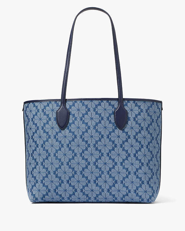 KSB- Spade Flower Jacquard Denim Bleecker Large Tote