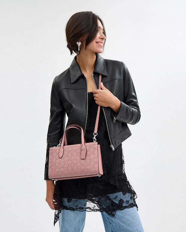 Nina Small Tote Bag With Signature Rivets