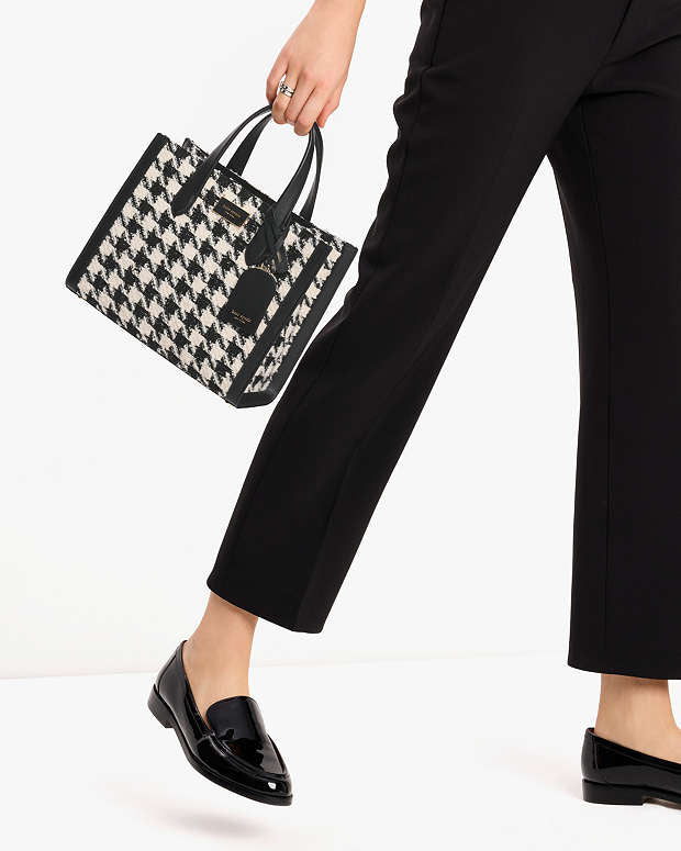 KSB- Manhattan Houndstooth Tweed Small Tote