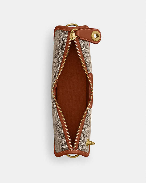 COACH  MINI SIGNATURE JACQUARD SWINGER (BOUTIQUE) COCO BURNISHED (CM559)