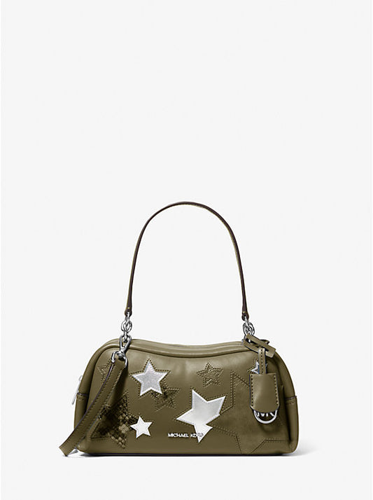Michael Kors Cecily Small Shoulder Bag Embellished Olive